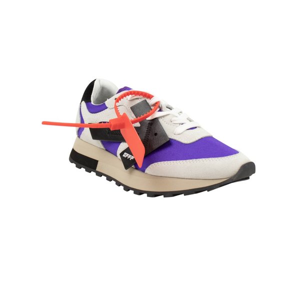 OFF WHITE c/o VIRGIL ABLOH White HG 'Purple Runner' Sneakers 6/36 $700
